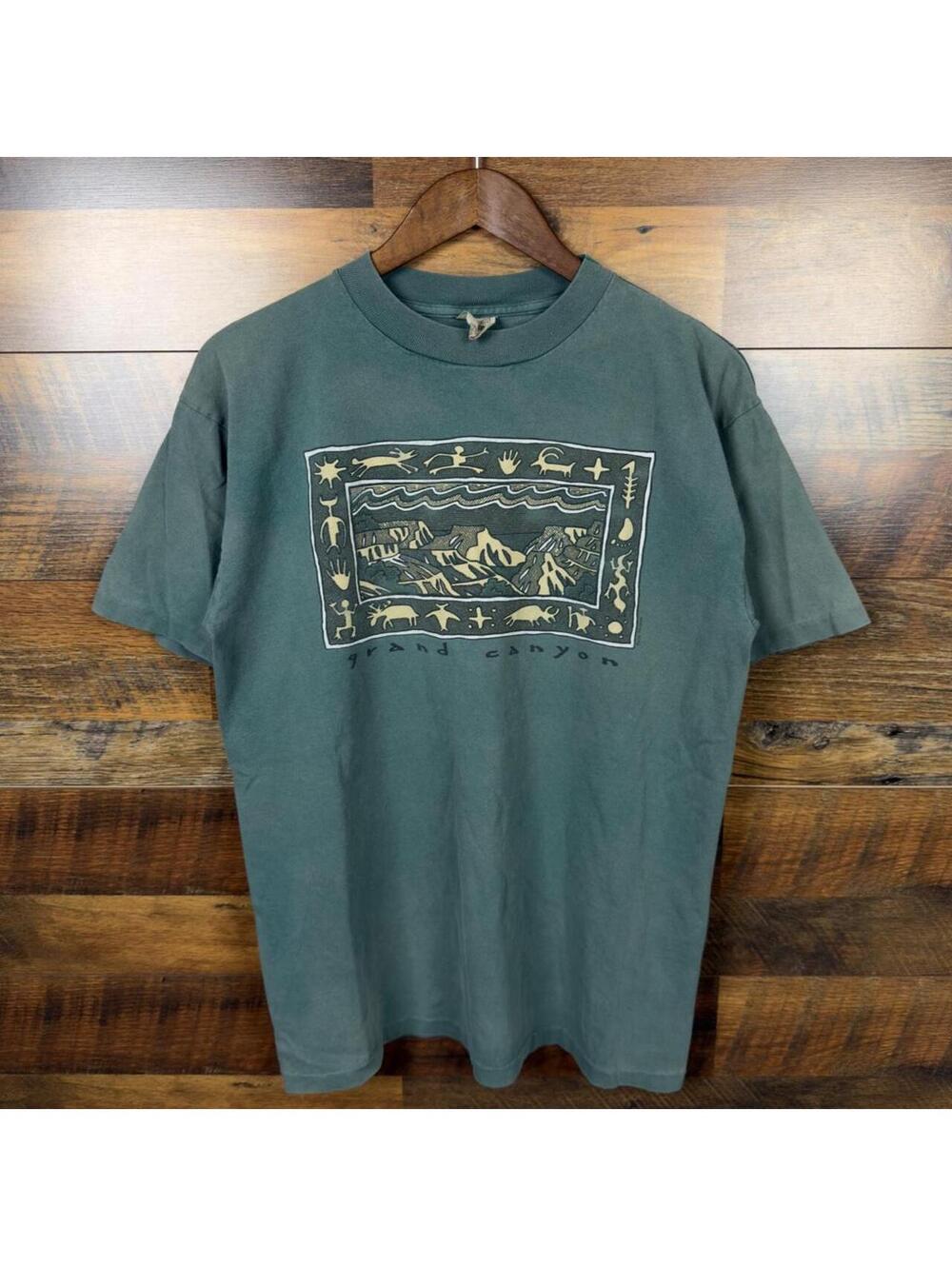 Vintage Grand Canyon T Shirt Large Single Stitch Prairie Mountain Faded 90s Tee